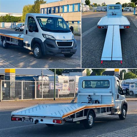 Zdjęcie autolawety Peugeot Boxer z aluminiowym najazdem w trakcie pracy