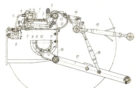 schemat budowy rozdzielacza hydraulicznego ciągnika Ursus C-330