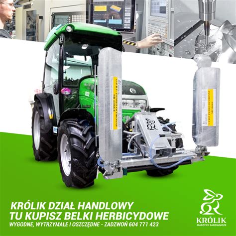 Schemat budowy dwustronnej belki herbicydowej z oznaczeniem uchylnych przegubów i osłon