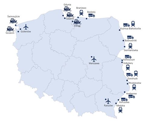 Schemat stacji kontroli opryskiwaczy lub mapa punktów kontrolnych PIORiN