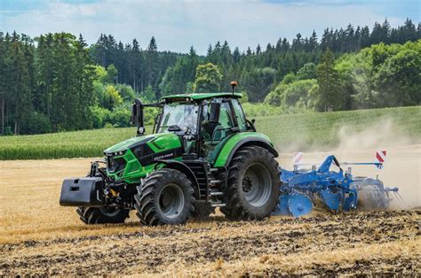 Thematic photo of Deutz-Fahr 6 series tractor working in the field