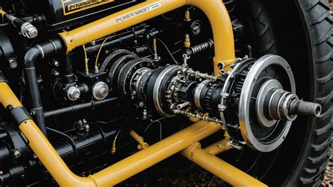 Photo of a tractor's PTO in operation with an agricultural implement