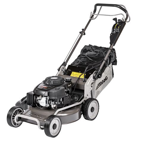 The Weibang WB507SC V 3w1 lawnmower in action, showing its robust design and ability to cut dense grass.
