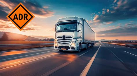 Truck tractor with ADR marking