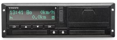 Digital tachograph in a truck cabin