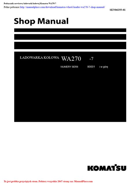 Infografika przedstawiająca punkty serwisowe w ładowarce kołowej Komatsu
