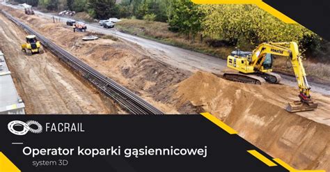 Operator koparki gąsienicowej w pracy
