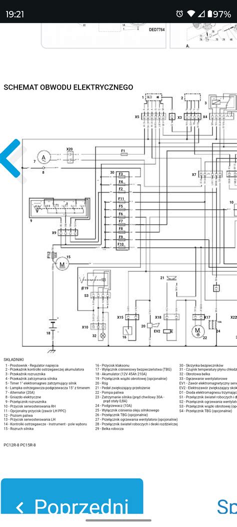 schemat połączenia dynamomaszyny 129150-77202 Komatsu PC12R-8 z zewnętrznym regulatorem i prostownikiem