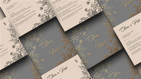 Zróżnicowane projekty zaproszeń ślubnych z elegancką typografią i różnymi stylami