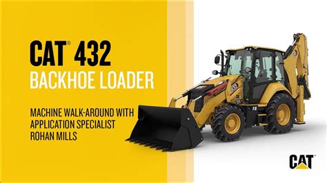 Comparison table of key technical specifications for JCB 3CX, Caterpillar 428, and Caterpillar 432 backhoe loaders