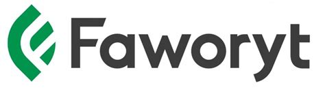 Logo marki Faworyt na tle zielonego trawnika