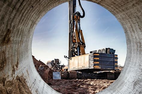 Photo of FLP1410 drilling rig in an ultra-low excavation