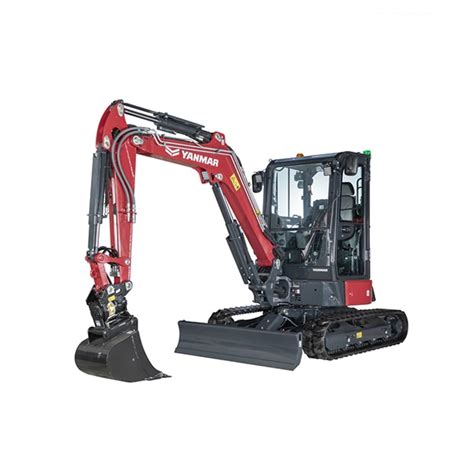 Zdjęcie wnętrza kabiny minikoparki Yanmar ViO38-7 z panelem sterowania