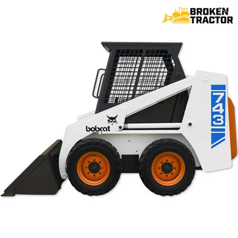 Thematic photo of Bobcat 743 skid-steer loader working on a construction site