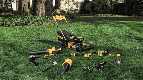 Thematic photo of DeWalt power tools for outdoor work