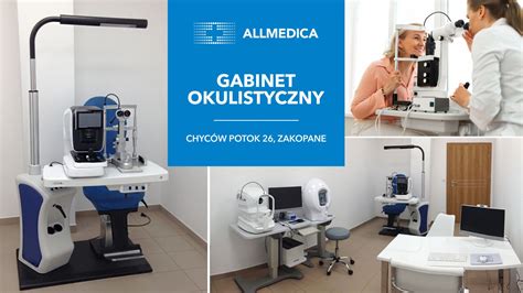 Gabinet okulistyczny z pacjentem podczas badania wzroku
