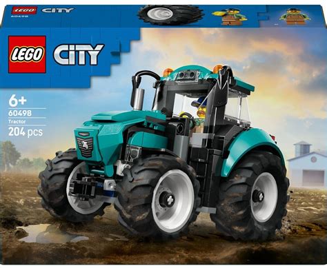 Infographic comparing features of LEGO City Tractors 60287 and 60498
