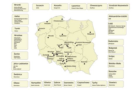 Mapa globalnej sieci dystrybucji i zakładów produkcyjnych maszyn marki Bobcat