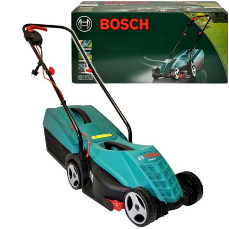 Zdjęcie kosiarki elektrycznej Bosch Rotak 37 prezentujące jej nowoczesną konstrukcję i ergonomiczne uchwyty