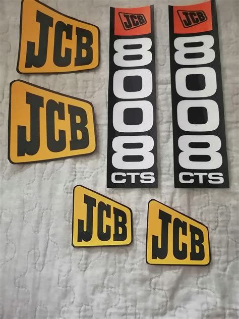 Zestaw naklejek do minikoparki JCB 8015