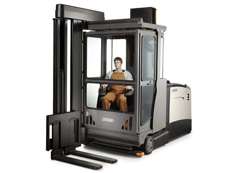 Wózek widłowy Crown w pracy, ukazujący ergonomię i stabilność