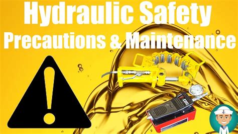 Infographic on safety procedures for hydraulic system maintenance