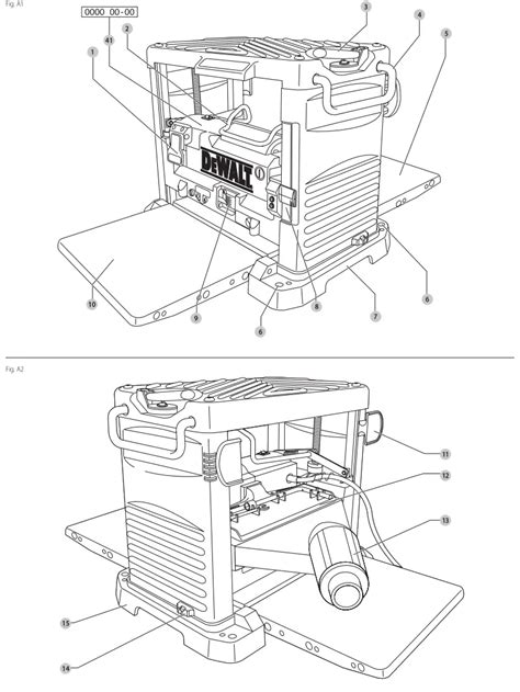 schemat budowy grubościówki DeWalt DW733