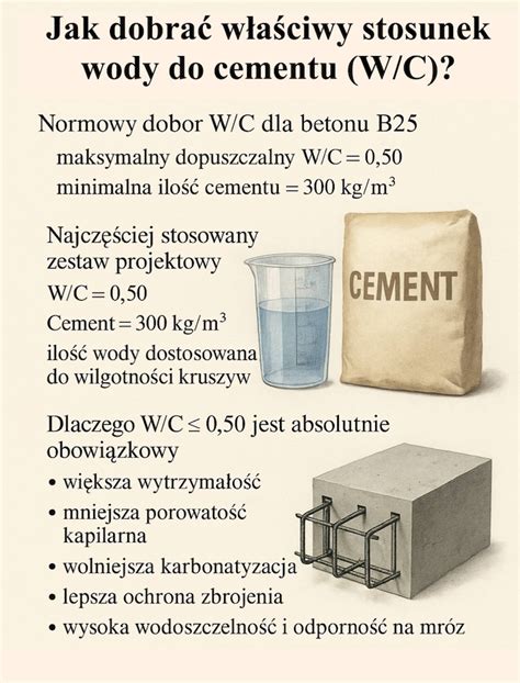 Infografika - wymagana wytrzymałość betonu dla różnych konstrukcji