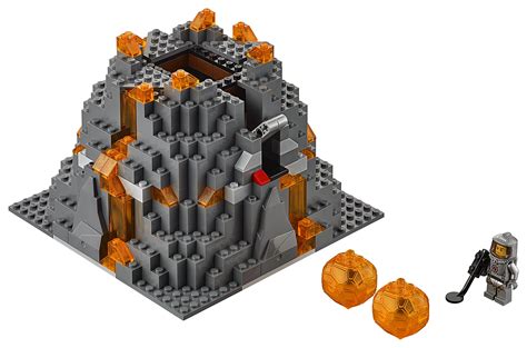 LEGO minifigures from Volcano Exploration Base with their tools