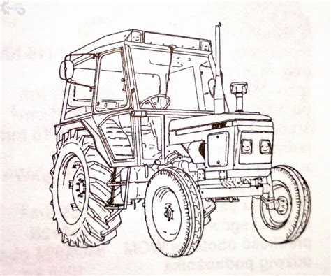 Rysunek techniczny Zetor 7211 z wymiarami