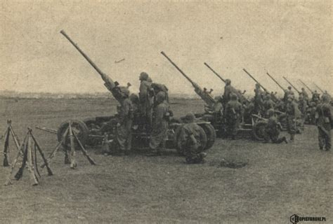 Historyczne zdjęcie ciągnika artyleryjskiego C2P holującego armatę Bofors wz. 36