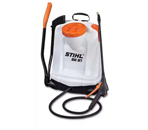 Detailed illustration of the pump lever adjustment mechanism on STIHL SG 51 sprayer