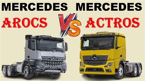 infografika porównawcza: Mercedes Actros vs Arocs - zastosowanie, typy napędów (8x4, 8x6, 8x8) oraz średnie zużycie paliwa w zależności od profilu trasy
