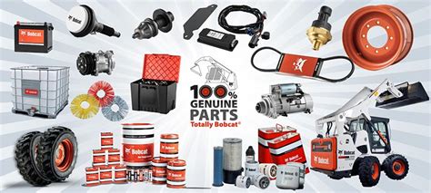 Infographic showing different categories of Bobcat spare parts