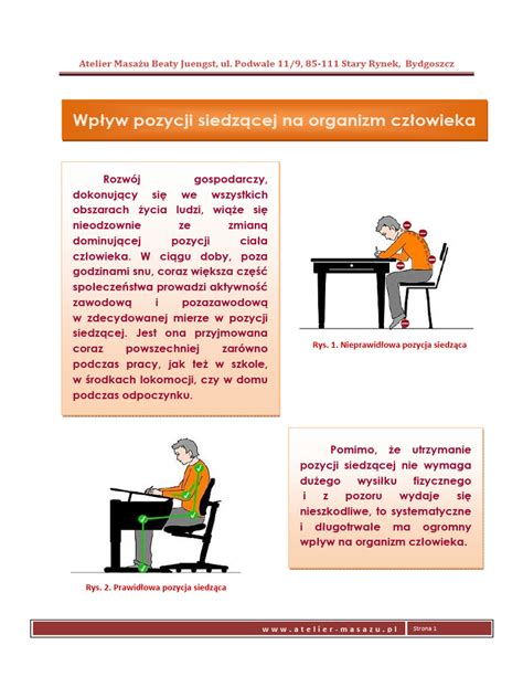 Infografika przedstawiająca wpływ niewłaściwej pozycji siedzącej na kręgosłup