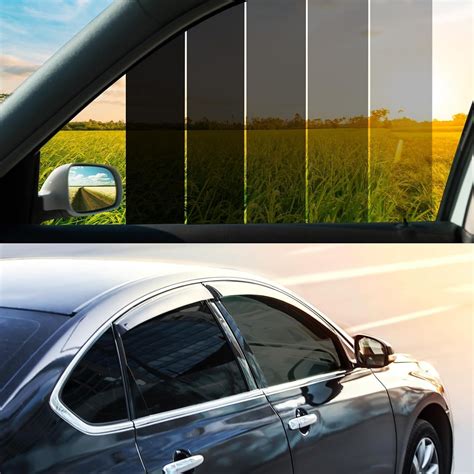 Diagram showing the difference between clear and green-tinted tractor windshields