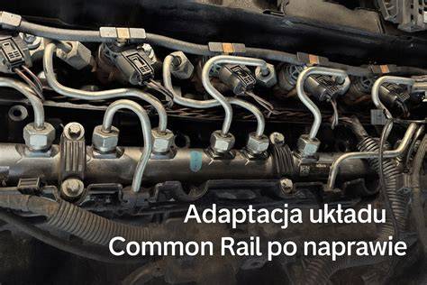 Diagram układu Common Rail z zaznaczonym czujnikiem ciśnienia
