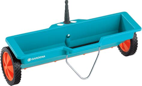 Infographic showing the regulation points of a GARDENA spreader