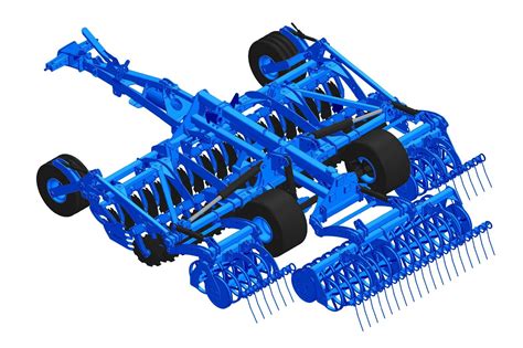 Detailed diagram showing the placement of optional attachments like the finger harrow or knife roller on the Rolmako U 652.
