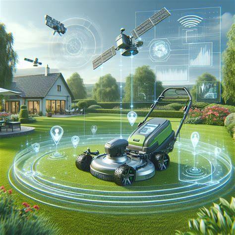 schemat działania technologii RTK w kontekście kosiarki automatycznej