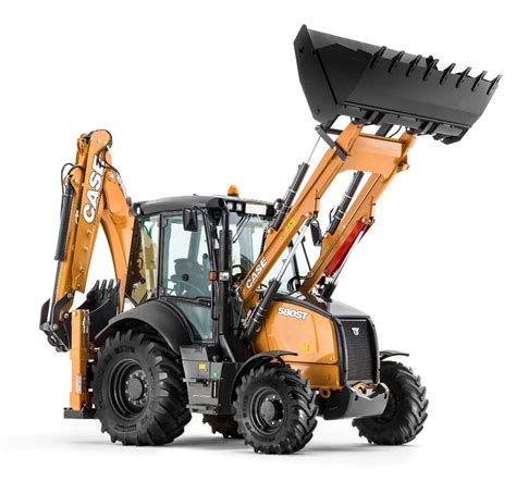 Schemat budowy ramienia koparkowego typu In-Line w modelu Case 580ST