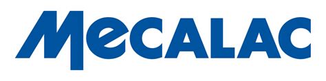 The Mecalac brand logo and an overview of their diverse range of construction machinery.