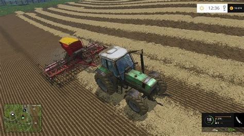 Siewnik Rapid A600 S w Farming Simulator 15 podczas zasiewu
