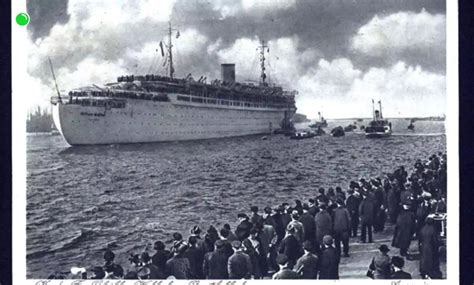 Ilustracja przedstawiająca zatonięcie MS Wilhelm Gustloff
