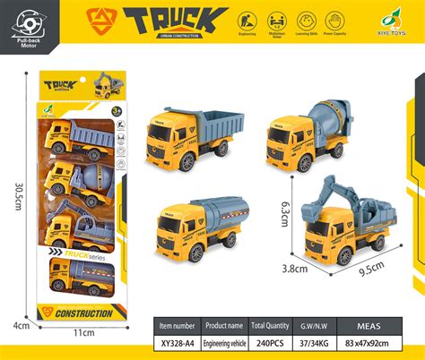 Zestaw pojazdów budowlanych Tech Truck: wywrotka i ładowarka w kartonie