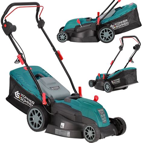 Zdjęcie kosiarki elektrycznej Garden Feelings 1800W z widocznym koszem i panelem sterowania