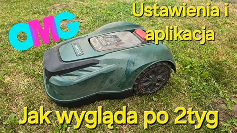 Schemat budowy robota koszącego z zaznaczeniem noży i czujników