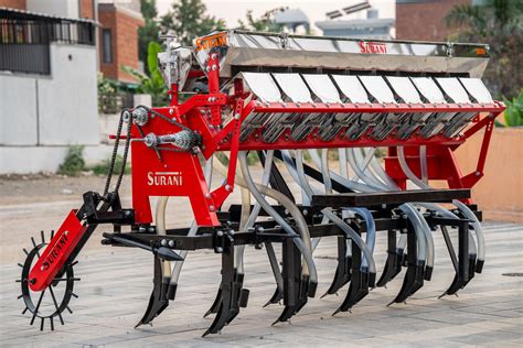 Thematic photo of a seed drill on a farm field
