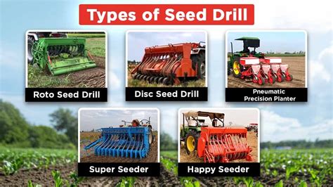 Infographic comparing different types of seed drills