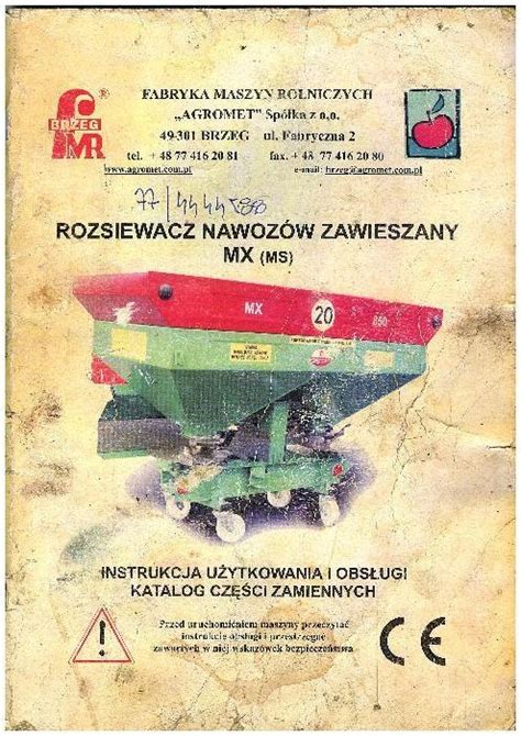Instrukcja obsługi rozsiewacza nawozów